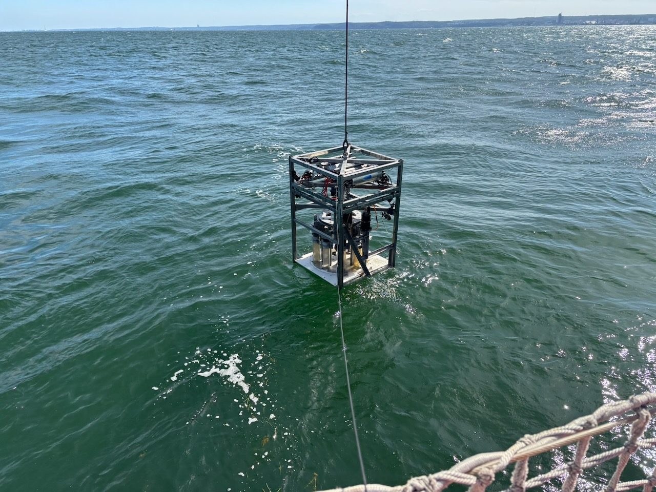 The measurement frame in the water